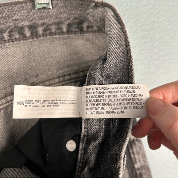 Zara TRF Size 12 Relaxed Fit Faded Pocket Wide Leg Jeans - Picture 12 of 13